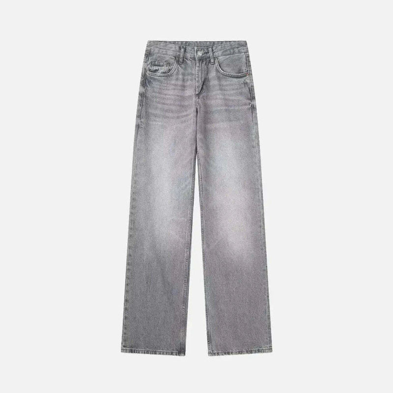 Calça Jeans Cinza Streetwear Baggy