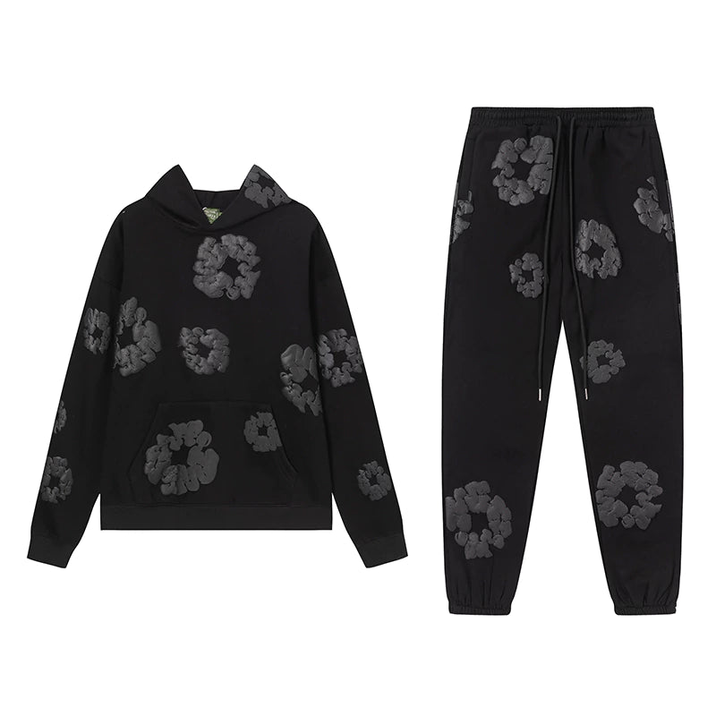 Conjunto Denim Tears The Cotton Wreath "Total Black"